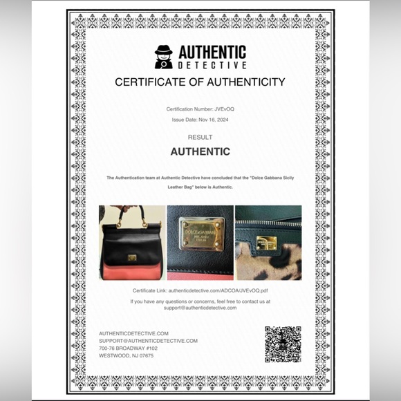 Dolce Gabbana Medium Miss Sicily Dauphine Bag Black Pink with online COA - Picture 4 of 17